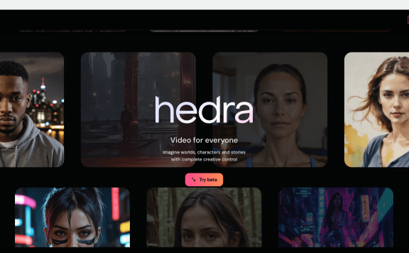 Hedra-AI角色视频生成工具,可生成说话、唱歌视频