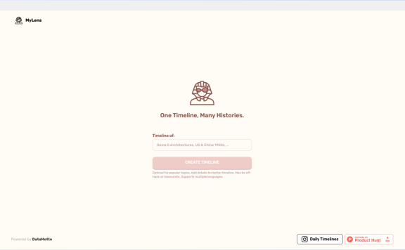 MyLens.AI-使用AI为任何主题生成时间轴