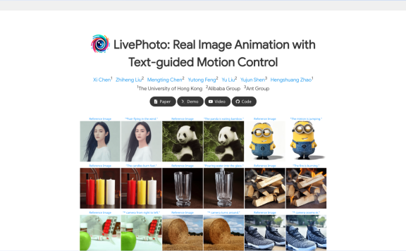 LivePhoto：图片生成动态视频模型