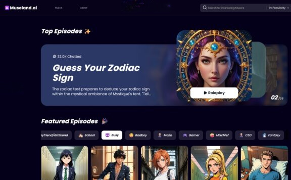 Museland：AI虚拟角色互动故事平台