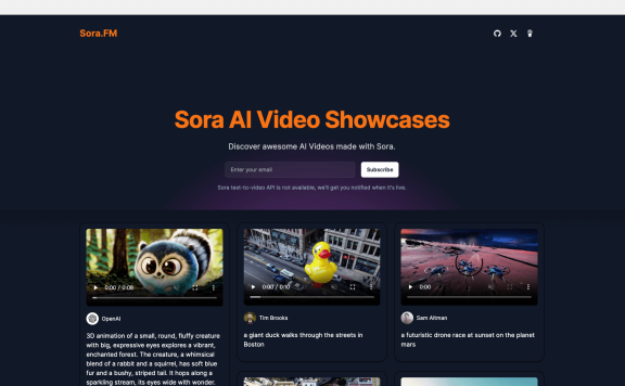 Sora.FM – 开源的 Sora AI 视频生成器模板