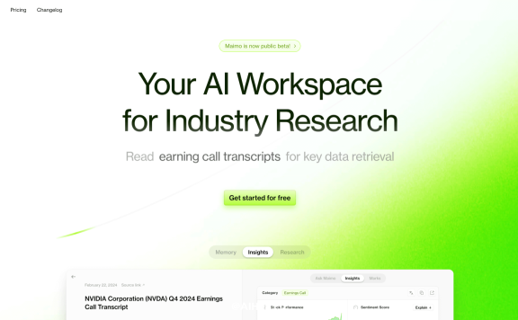 Maimo-AI驱动的行业研究工作平台