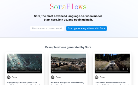SoraFlows – 开源的文本生成视频模型工具