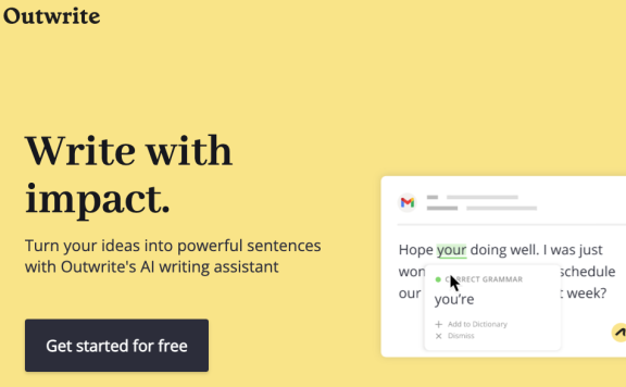 Outwrite – AI写作助手,让每个人都能写出好文章