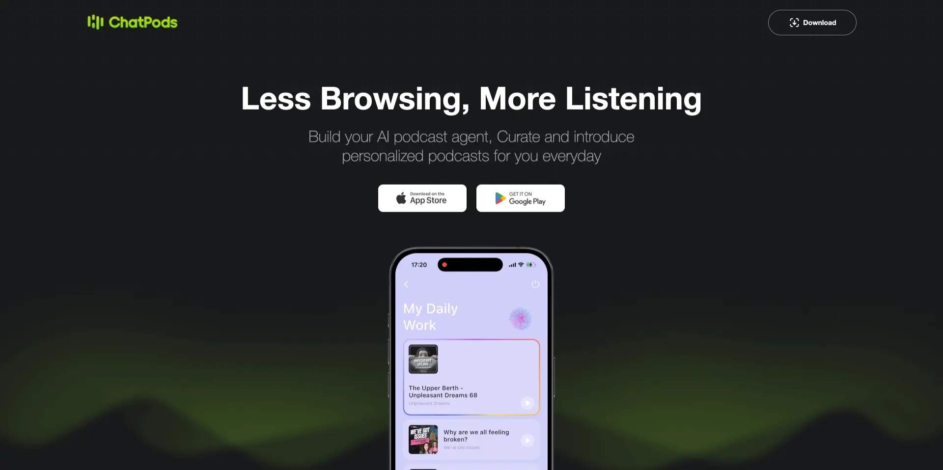 Chatpods – AI智能播客助手,通过AI提升你的播客体验