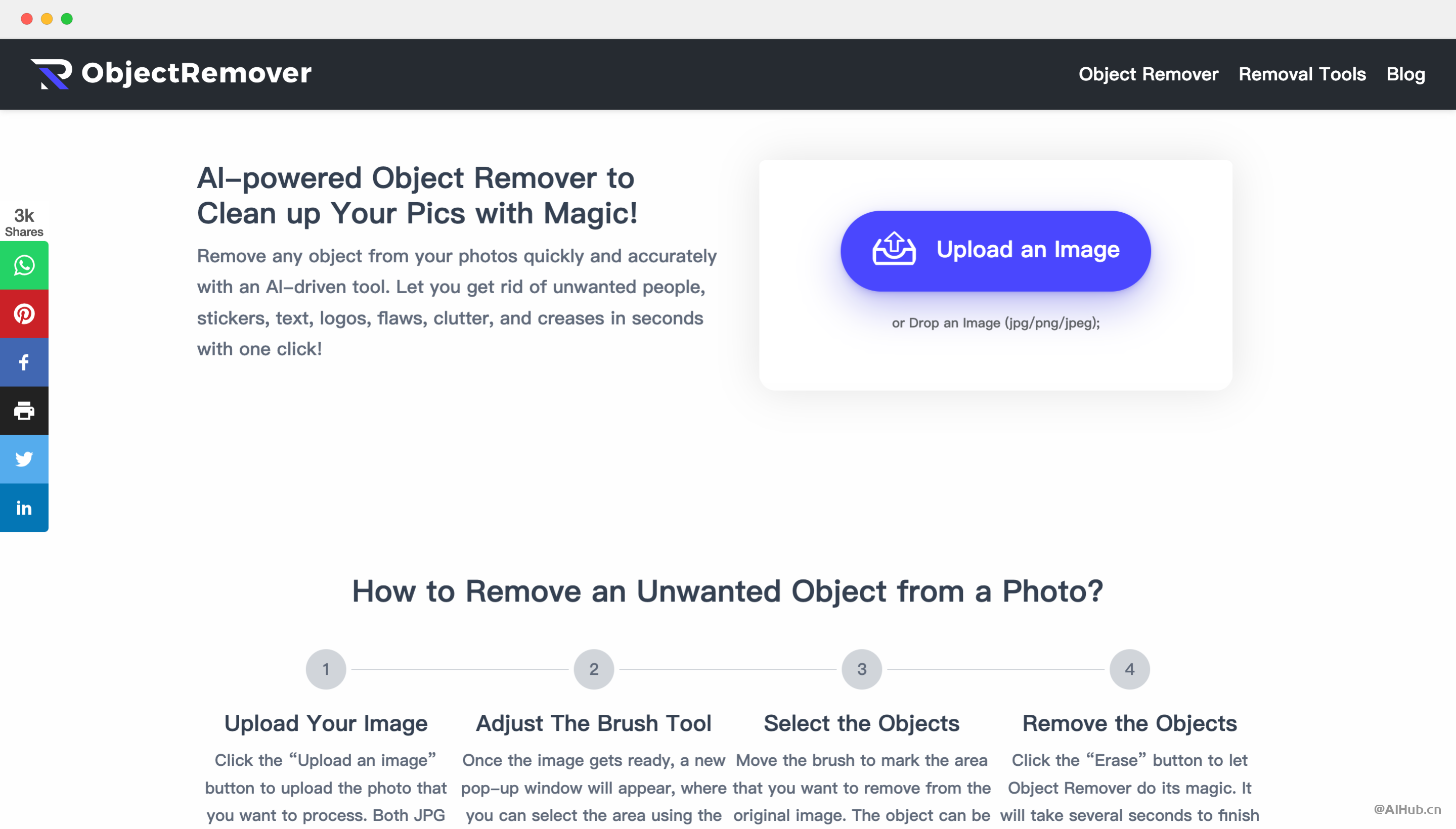 Object Remover:免费AI照片物体去除器