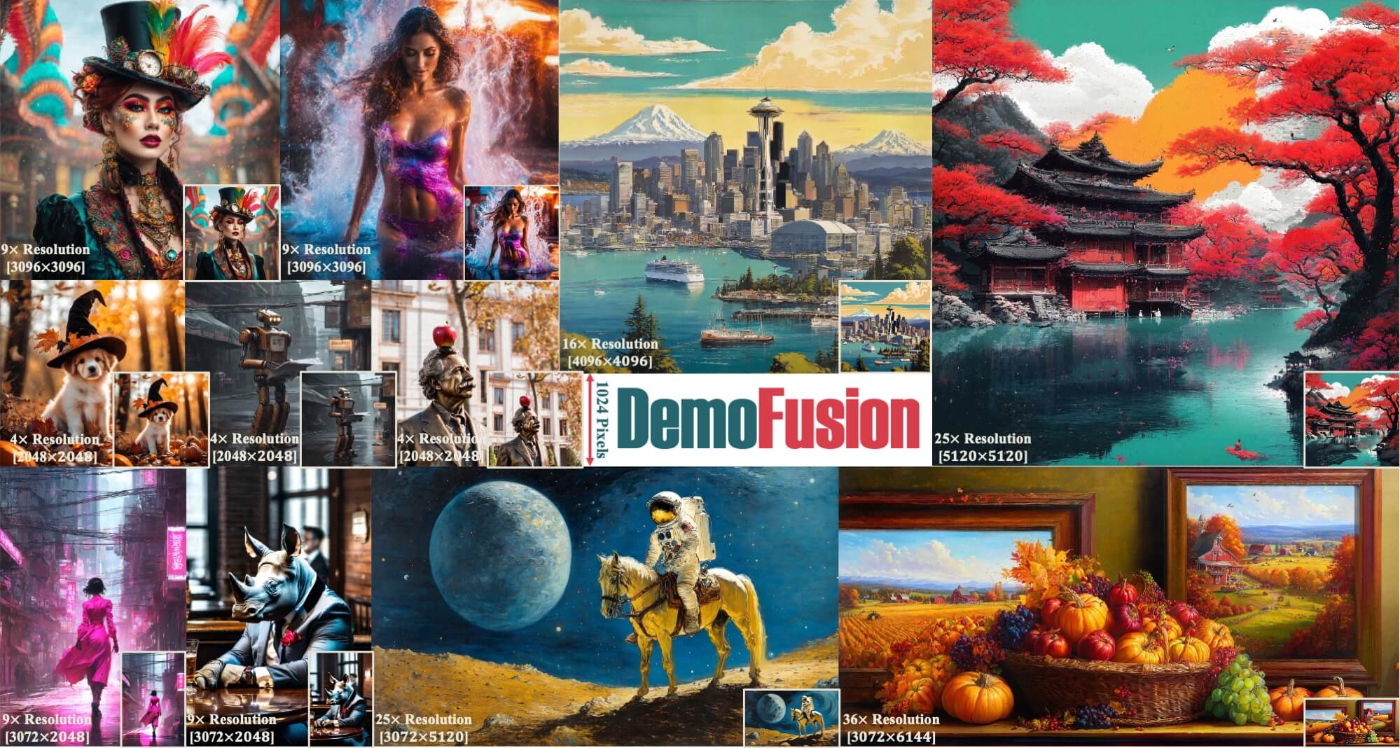 DemoFusion-超高分辨率图像生成工具,清晰度提升16倍