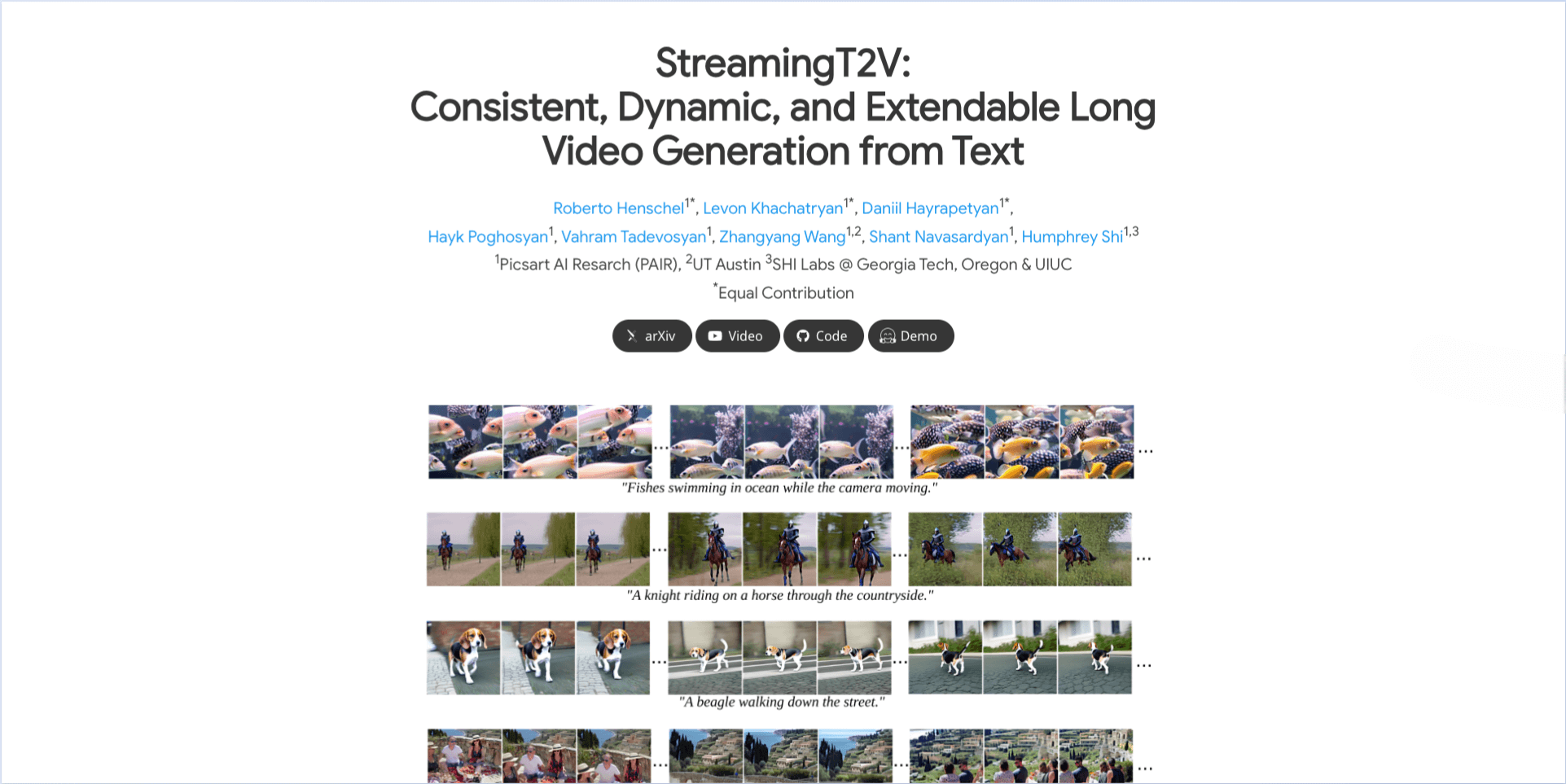 StreamingT2V-开源AI视频生成模型,主打2分钟超长连贯视频生成 1 StreamingT2V让AI视频创作进入长视频时代
