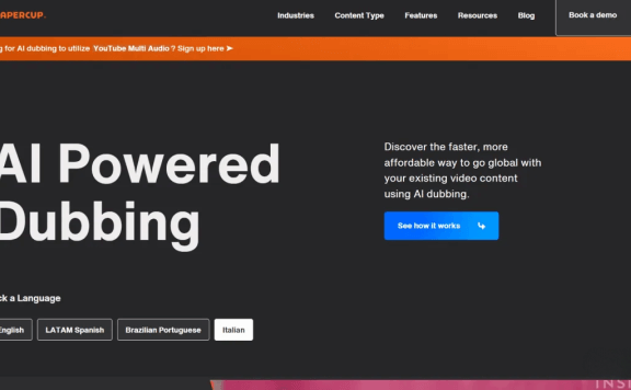 Papercup：免费AI配音和视频翻译软件