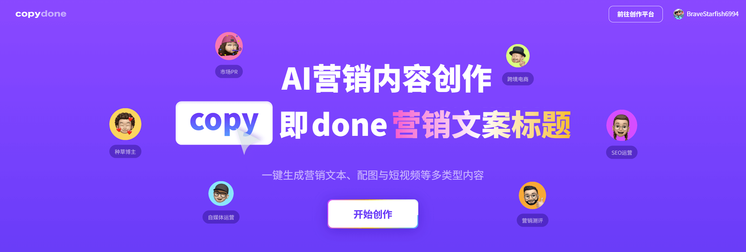 快文CopyDone:营销文案AI生成工具