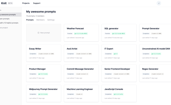 Knit-易用的prompt管理和调试工具