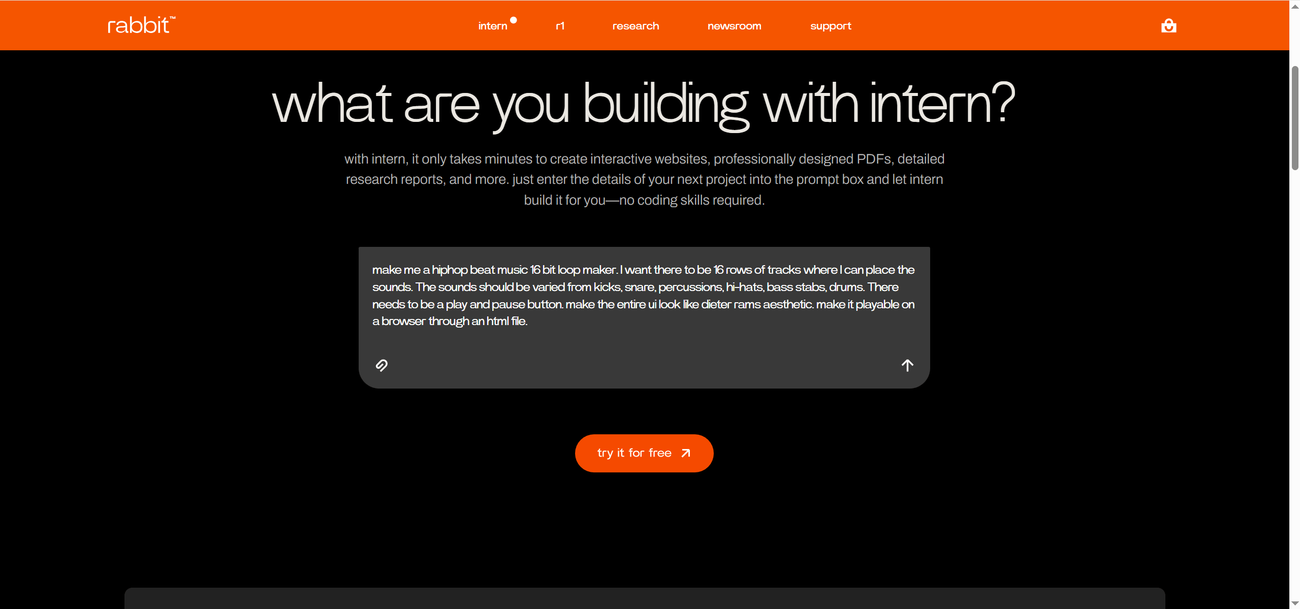 rabbitOS intern:AI智能体实习生,网页生成/调研/写代码一键完成 3 rabbitOS intern:AI智能体实习生,网页生成/调研/写代码一键完成