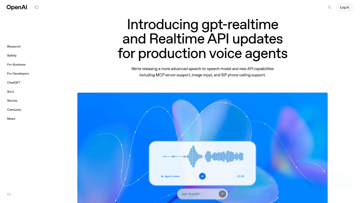 gpt-realtime – OpenAI最新推出的语音模型